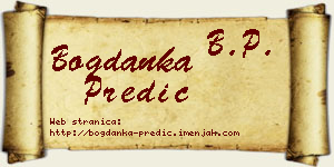 Bogdanka Predić vizit kartica